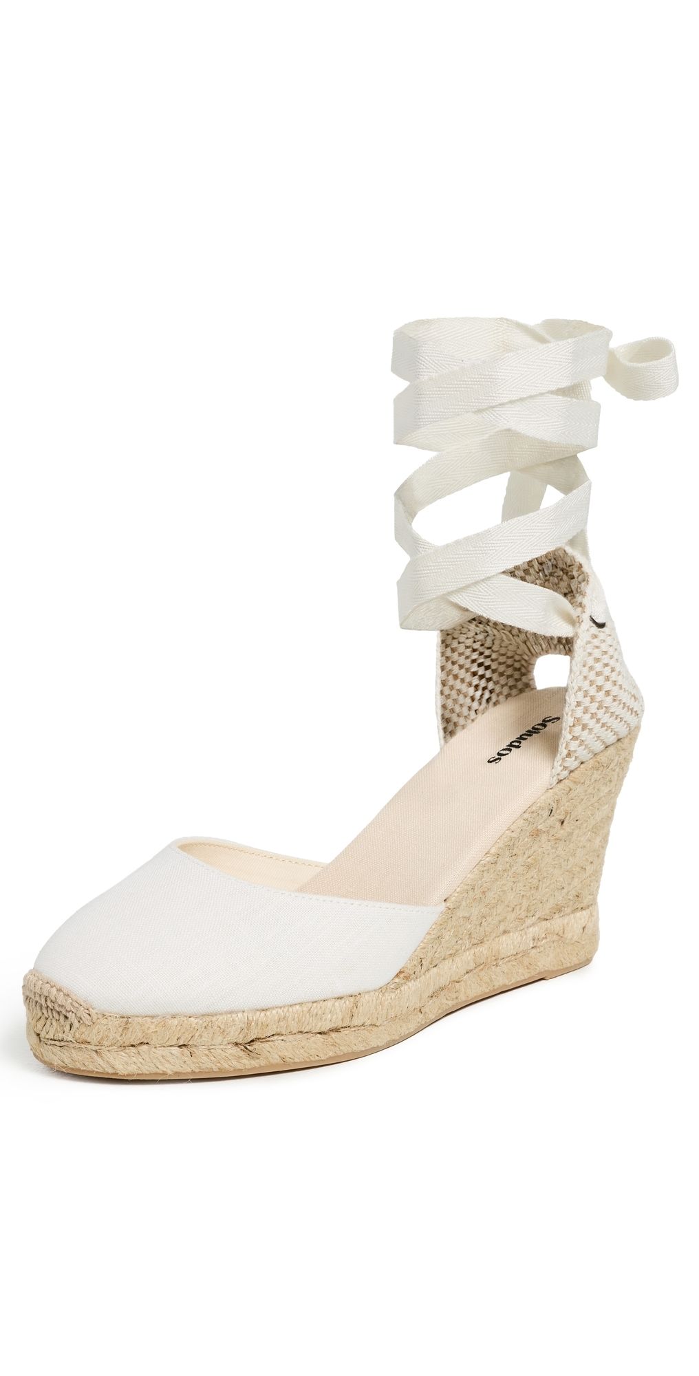 Soludos Marseille Wedge Espadrilles Oasis White 10