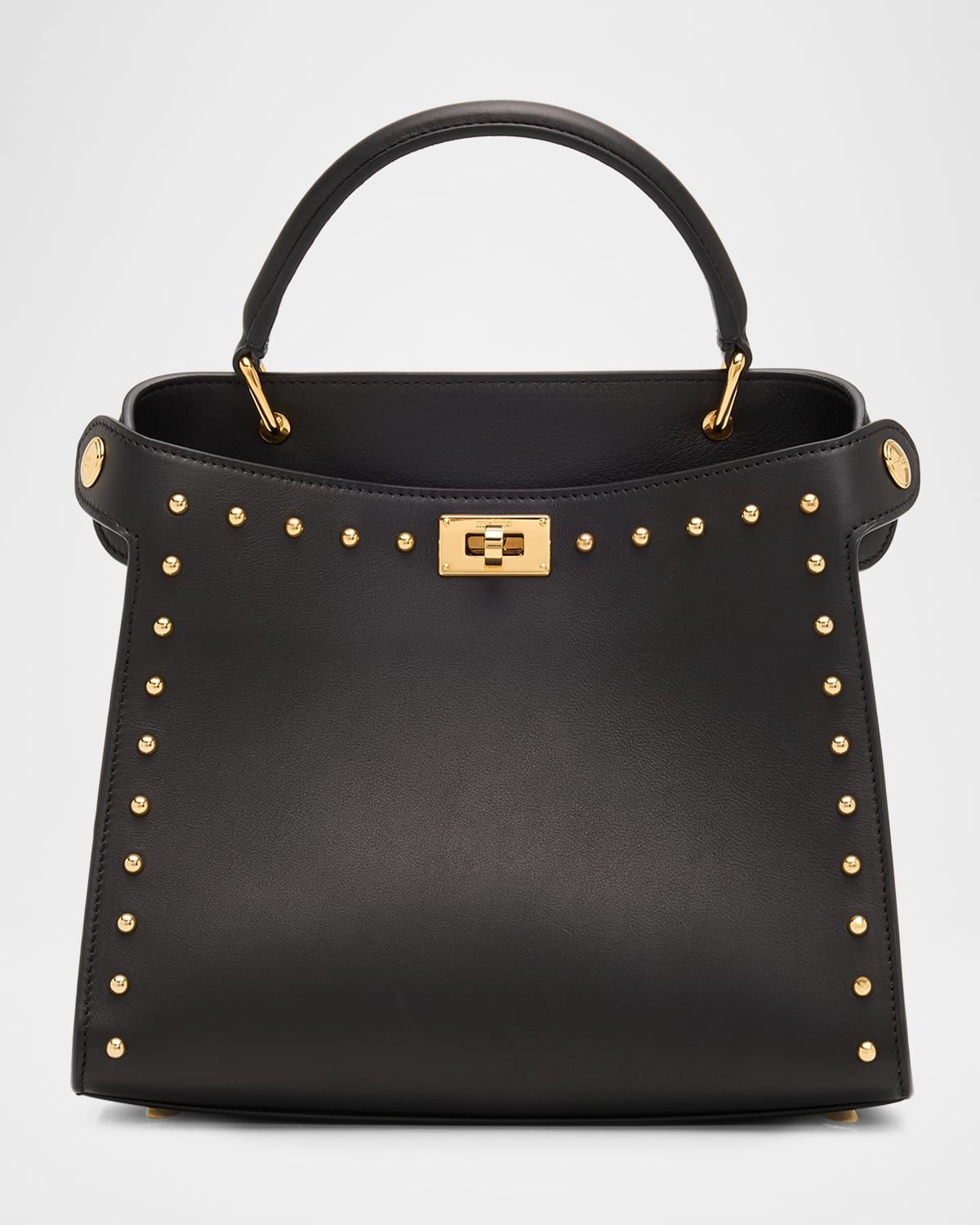 Lutece Mini Studded Leather Top-Handle Bag