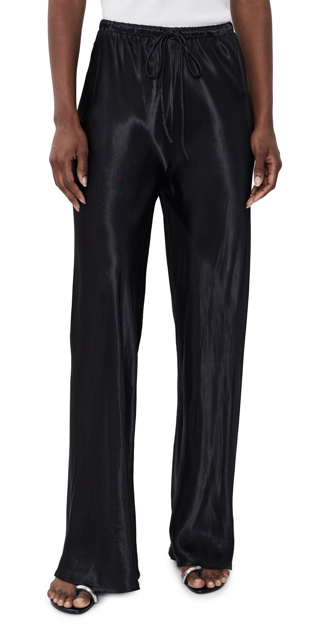VRG GRL Rae Satin Pants Black XS