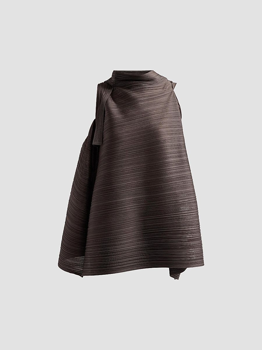 Women's Bouncy Basket Weave Top - Charcoal