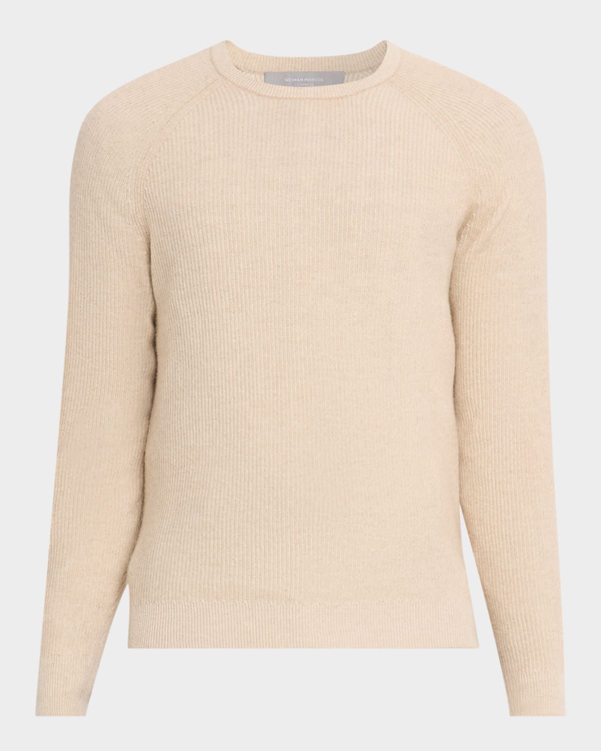 Men & apos;s Crewneck Ribbed Cashmere Sweater