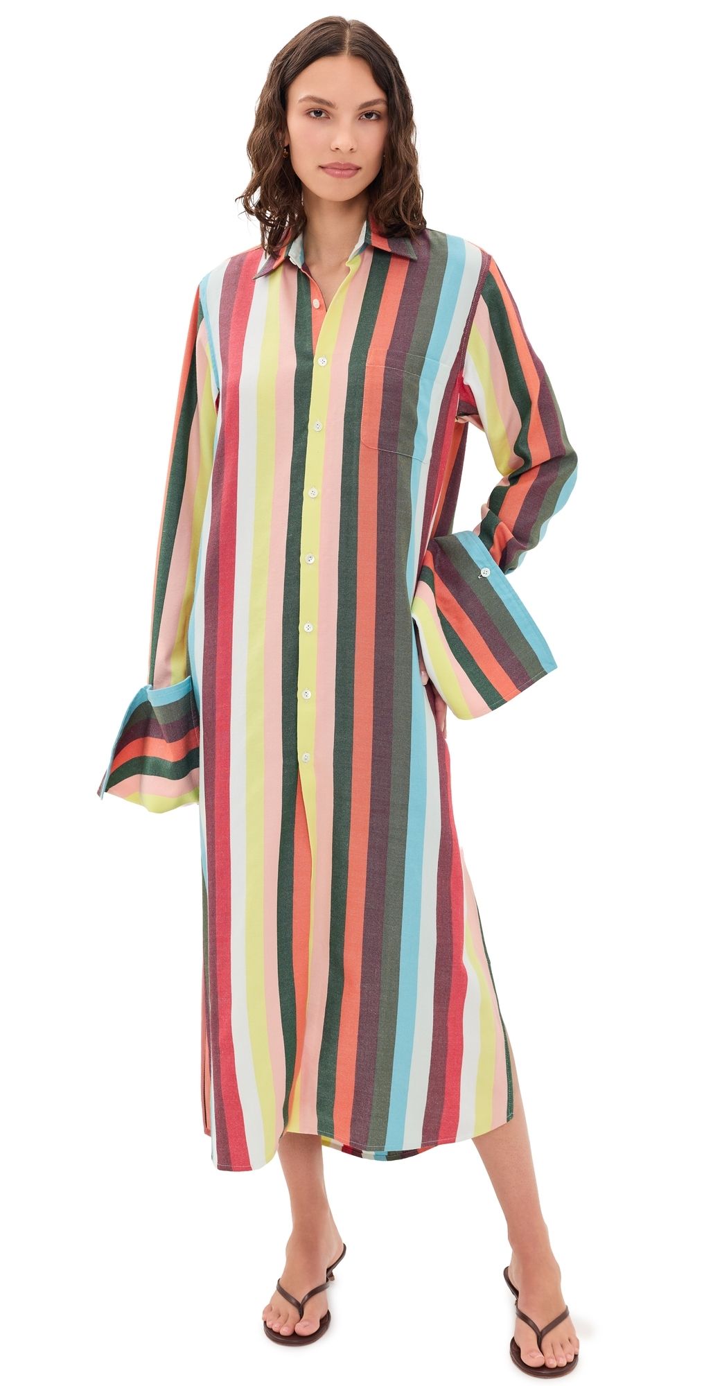 MARRAKSHI LIFE The XL French Cuff Shirt Dress Stripe 12 L