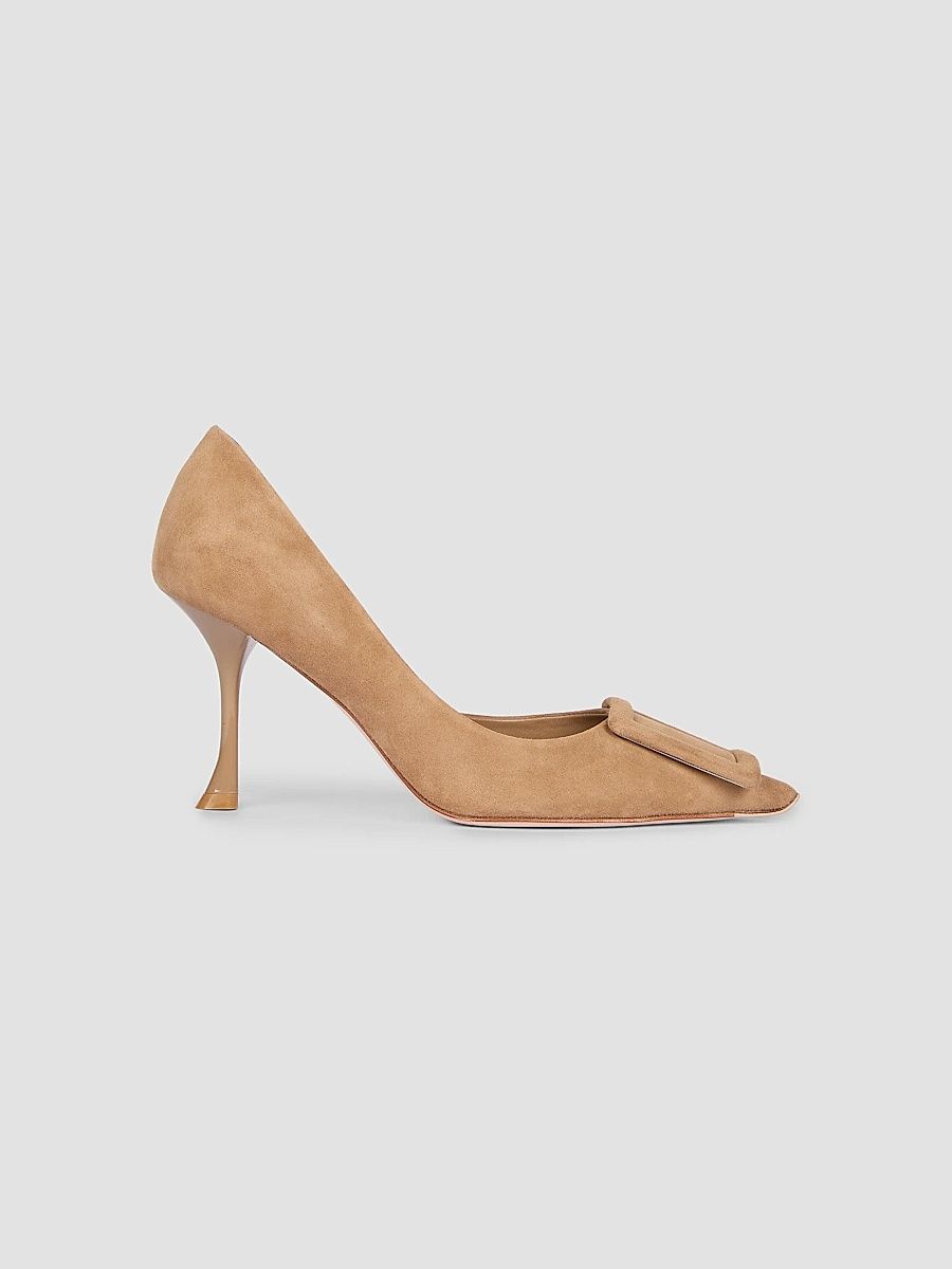 Women's Viv Ville 85MM Suede D'Orsay Pumps - Tabacco Chiaro - Size 10.5