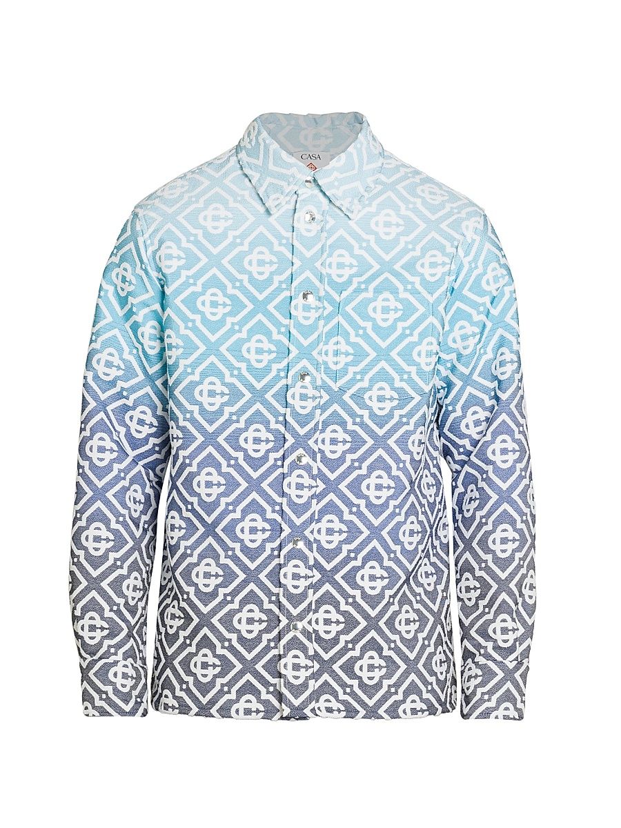 Men's Monogram Button-Front Shacket - Monogram Gradient - Size XL