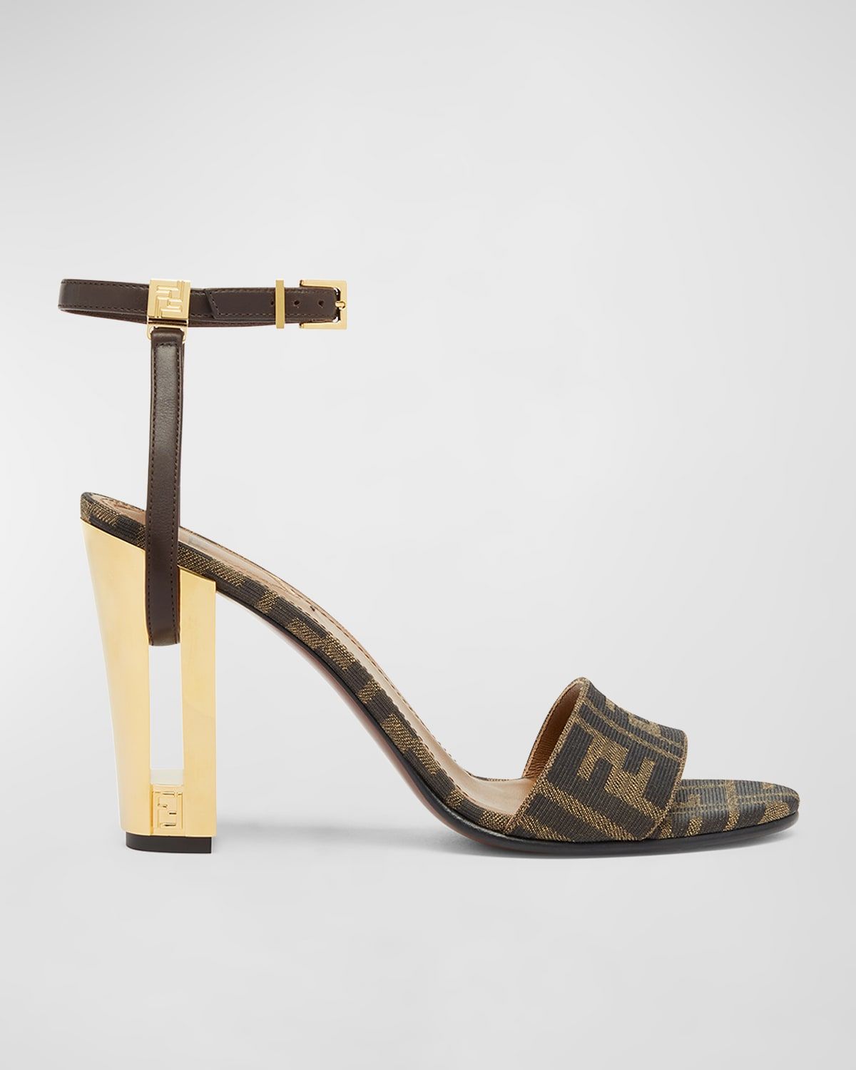 Delfina FF Metallic-Heel Sandals
