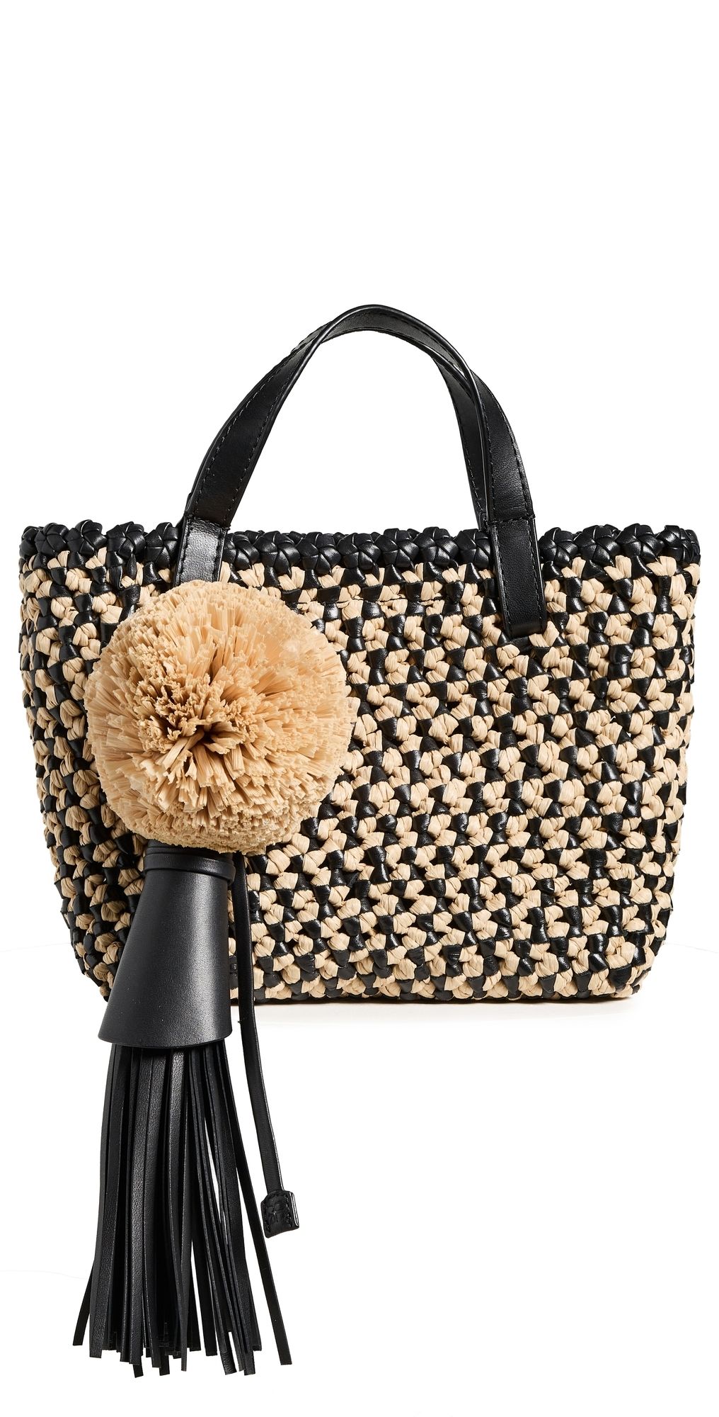 Ulla Johnson Raffia Mini Crossbody Bag Noir Natural One Size