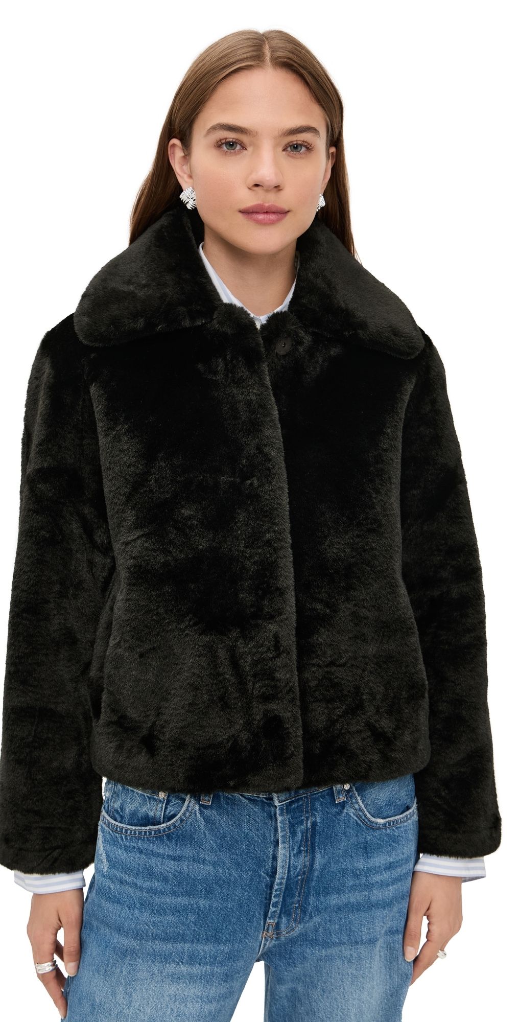 Apparis Elis Faux Fur Coat Noir XXL