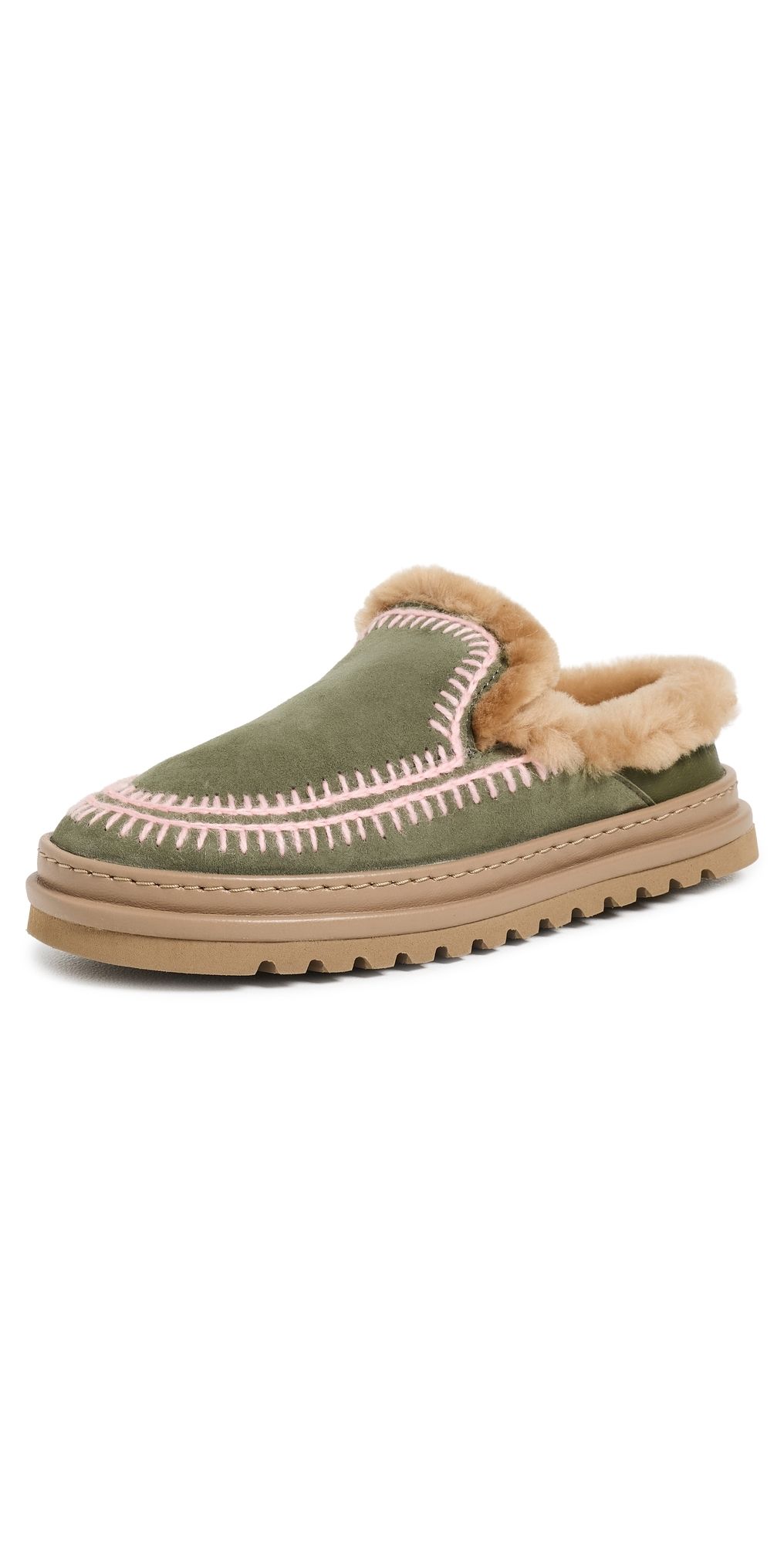Laidback London Jun 4.2 Slippers Moss Suede Baby Pink 37