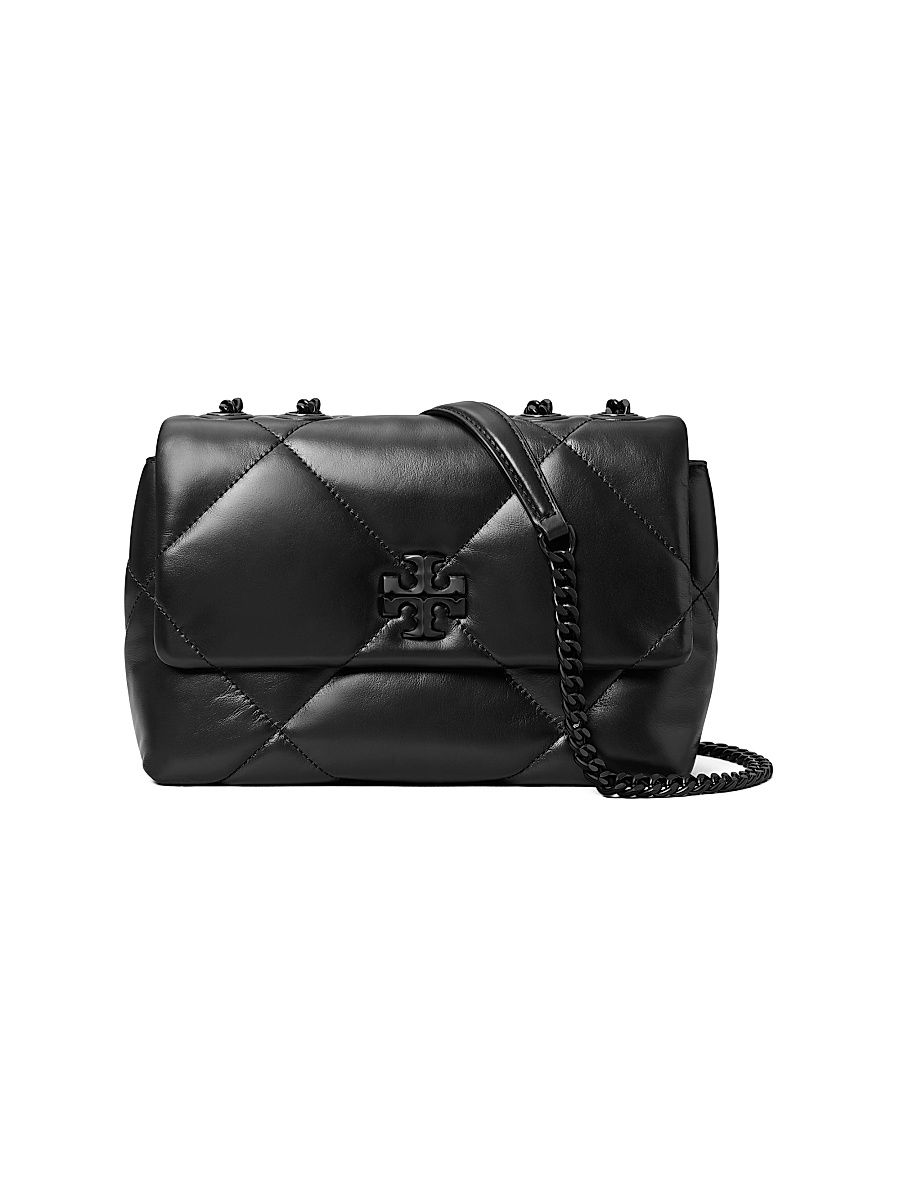 Women's Small Kira Diamond-Quilted Leather Crossbody Bag - Black