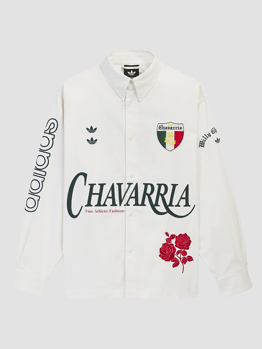 Men's adidas x Willy Chavarria Cotton Button-Down Shirt - Off White - Size XXL