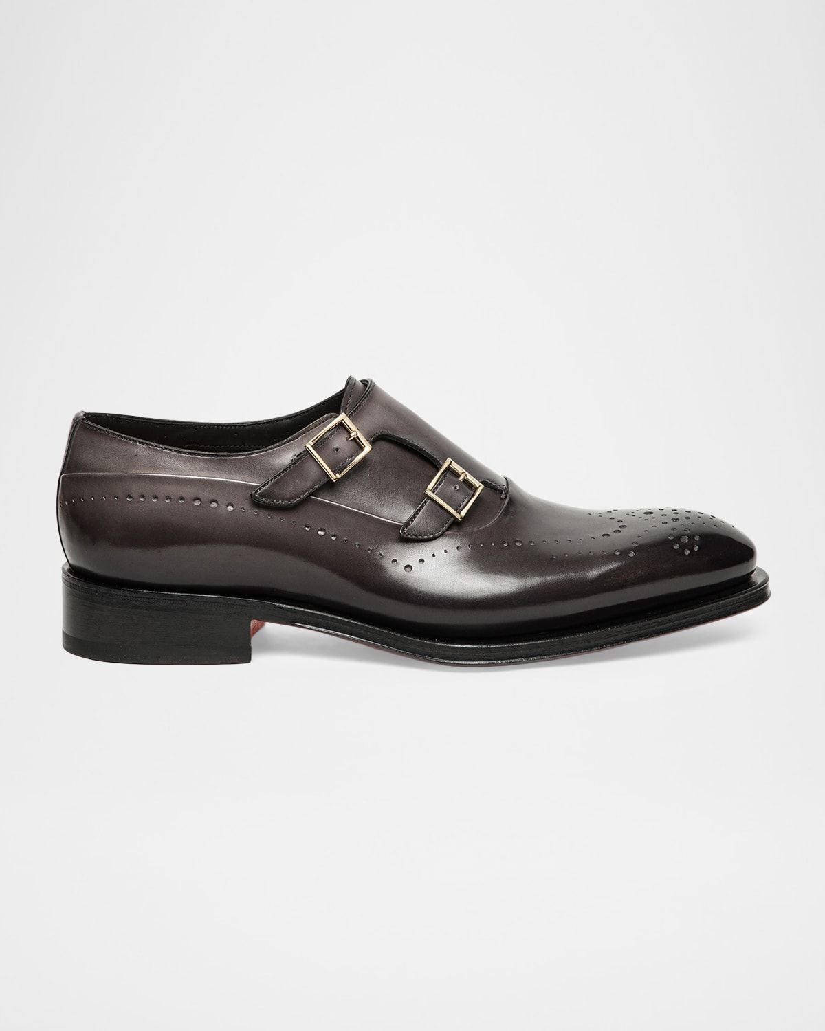 Men & apos;s Kaj Brogue Leather Double-Monk Strap Loafers