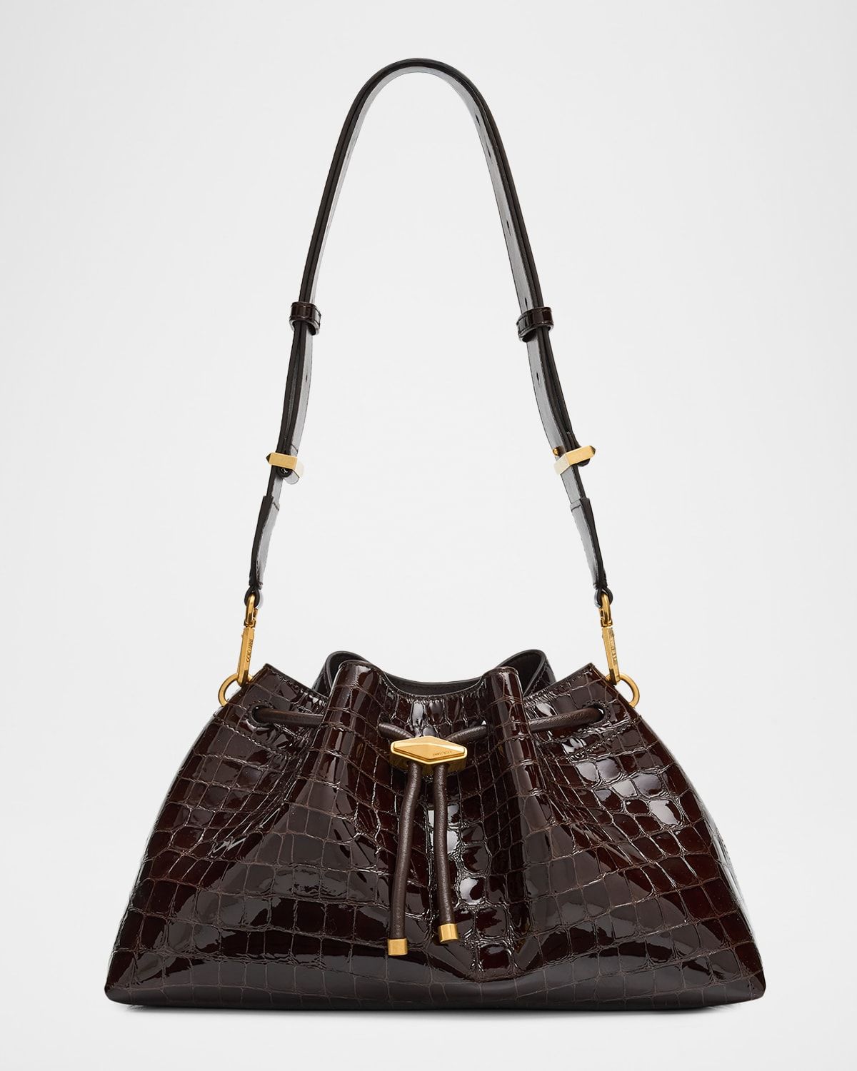 Bon Bon Medium Croc-Embossed Leather Shoulder Bag