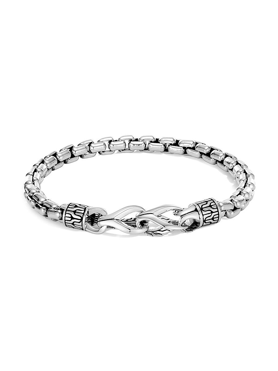 Men's Chain Classic Asli Link Sterling Silver Bracelet - Size Medium