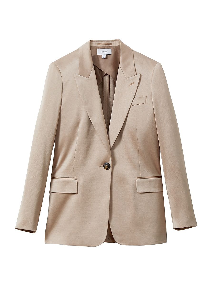 Women's Cole Satin Blazer - Gold - Size 2