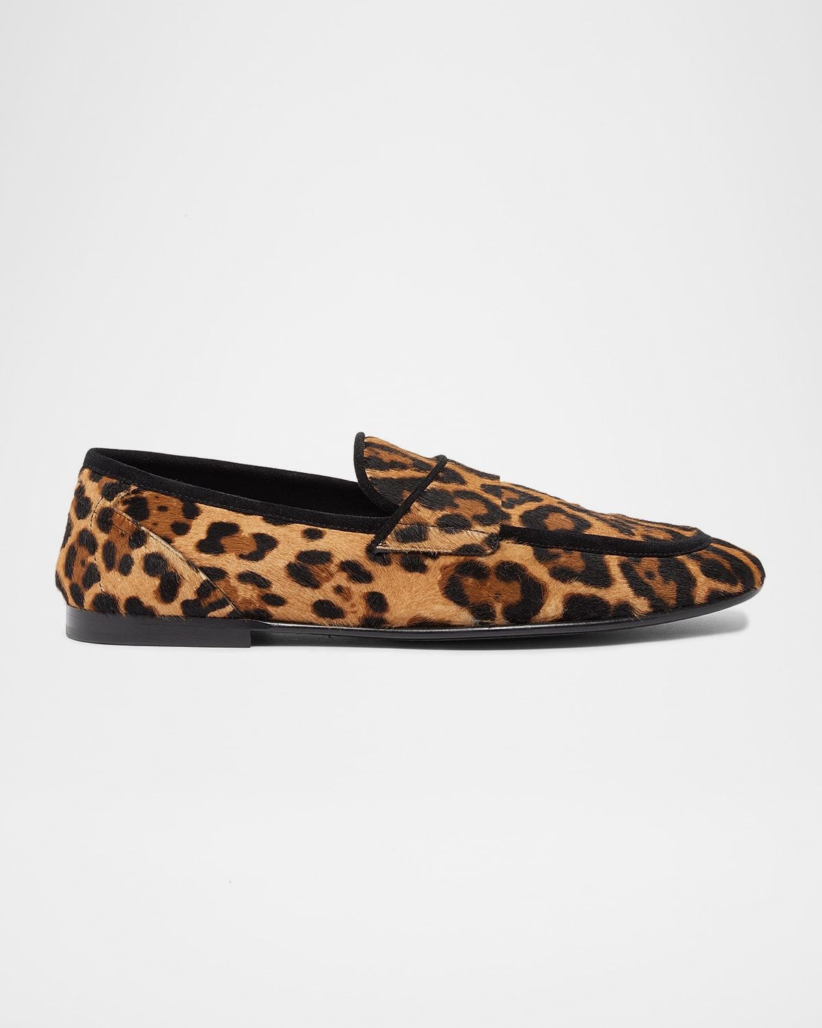 Men & apos;s Leopard-Effect Pony Slippers