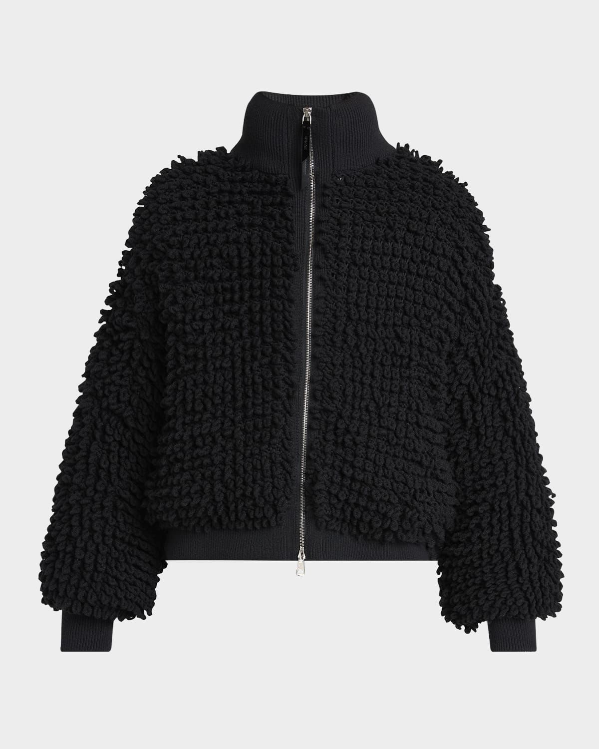 x EE72 by Edward Enninful Wool Blend Zip-Up Cardigan