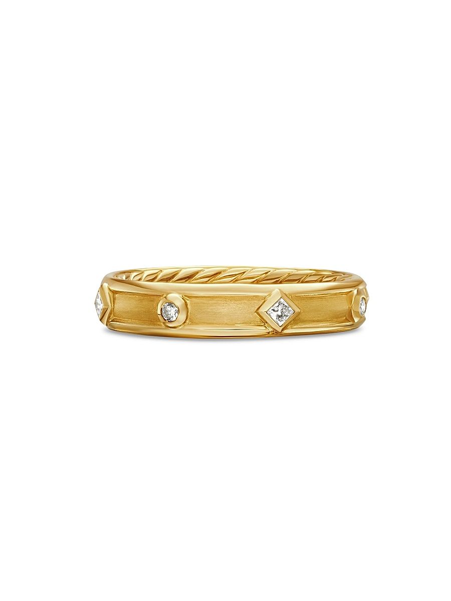 Women's Modern Renaissance Band Ring in 18K Yellow Gold - Size 6.5