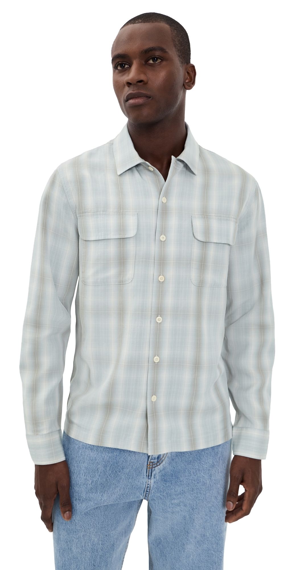Taylor Stitch The Shore Shirt Fog Check 44