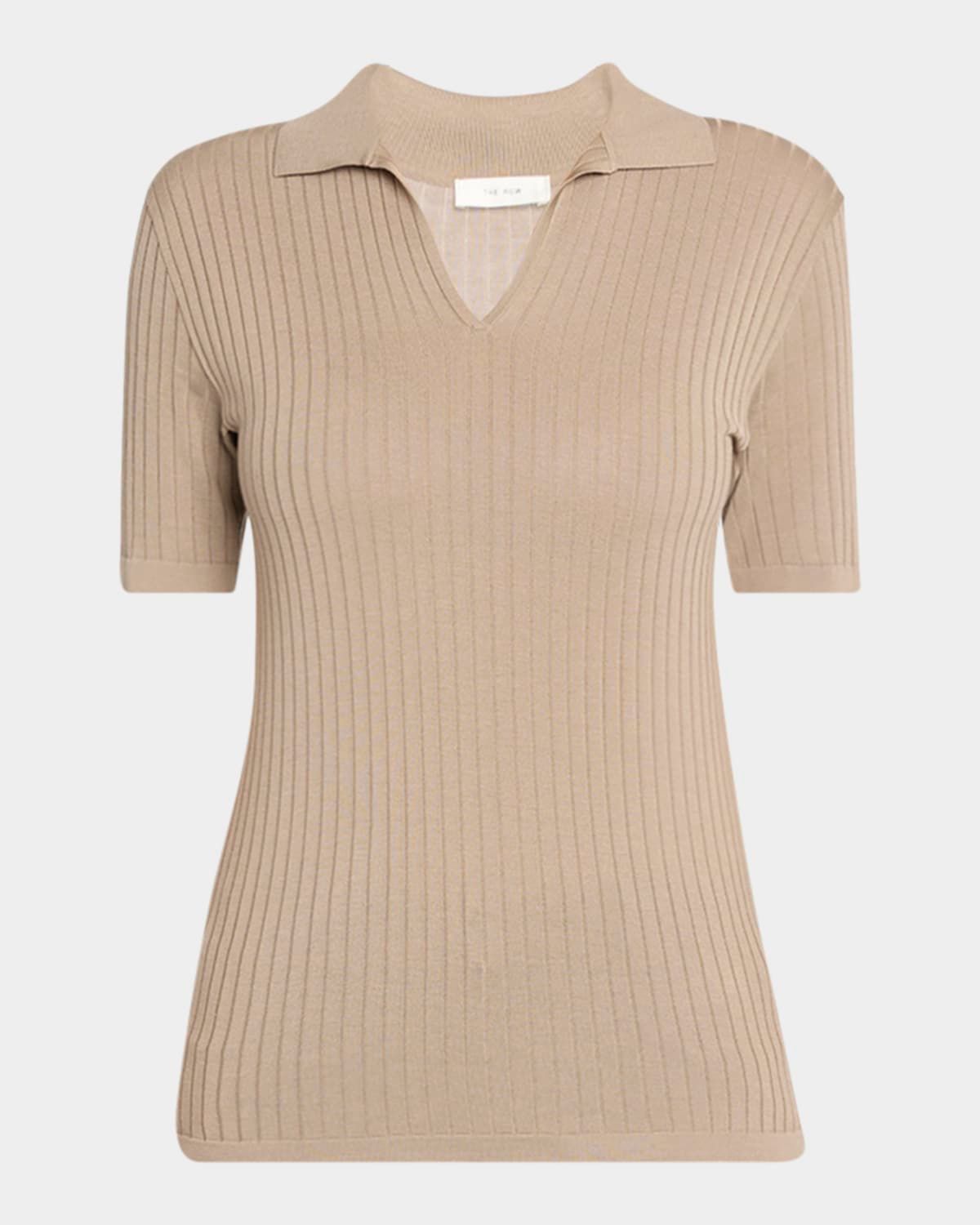 Kaiomi Ribbed Short-Sleeve Top