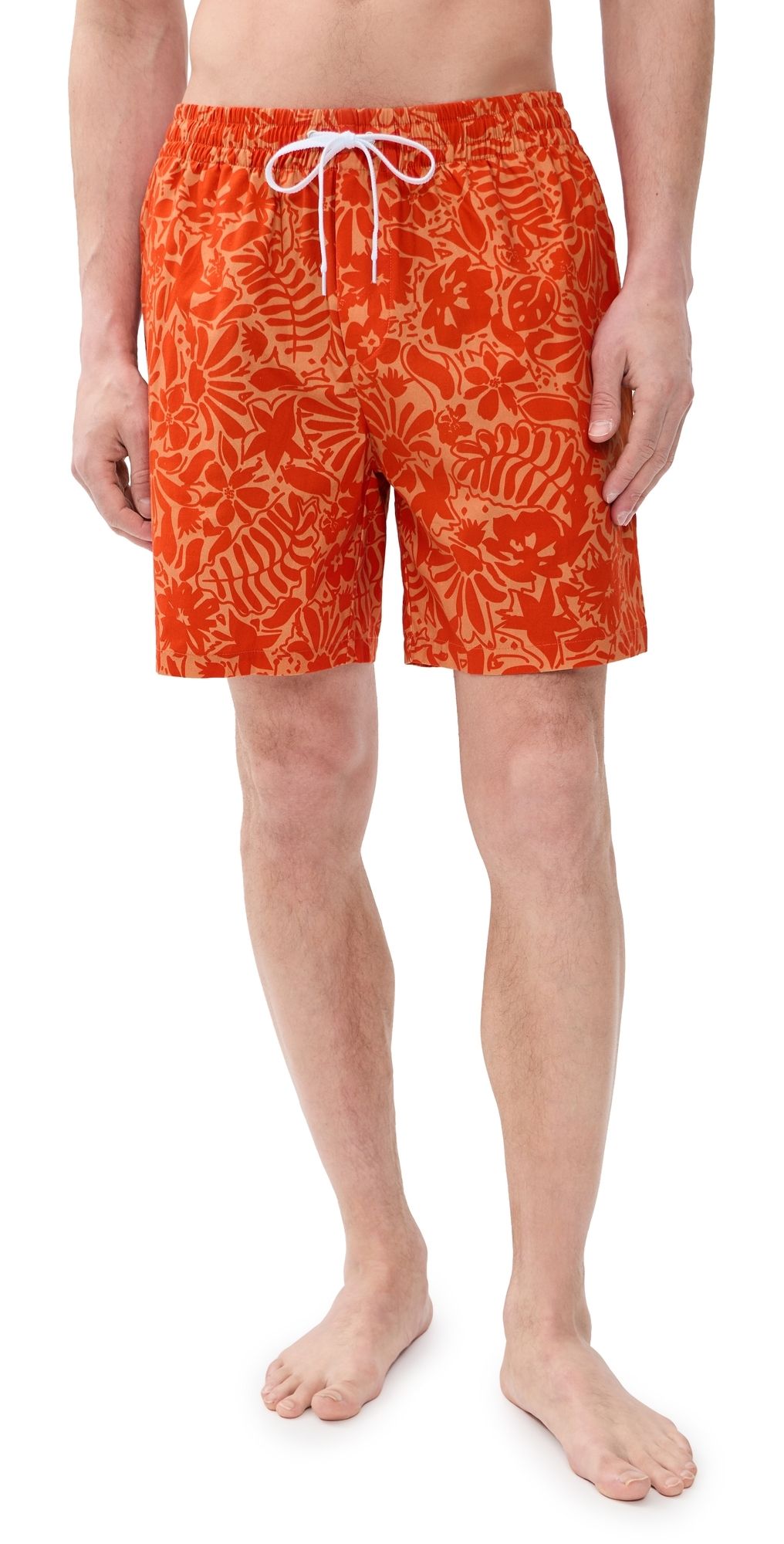 Dur Doux St. Tropez Print Shorts 6.25 Orange XL