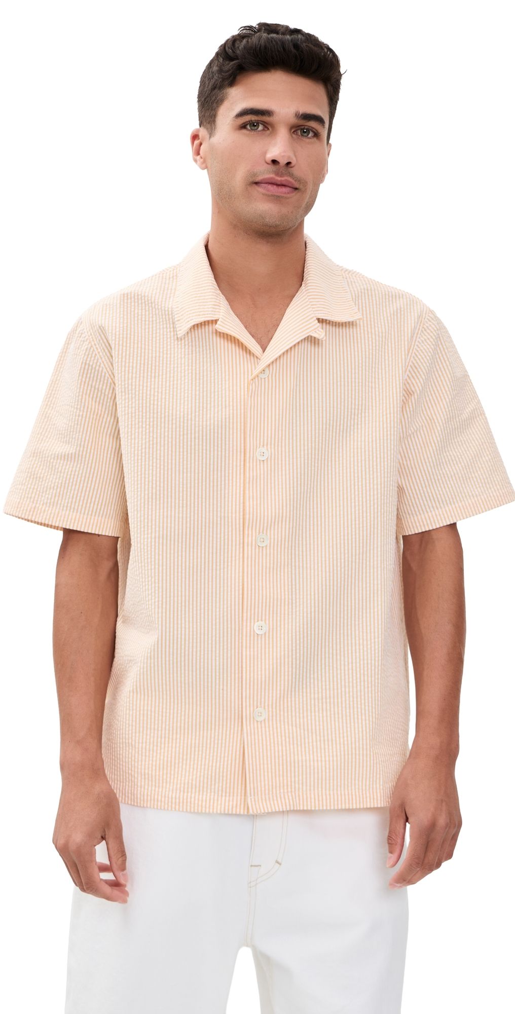 Howlin' Seersucker Striped Cocktail D'amore Shirt Better In The Sun M
