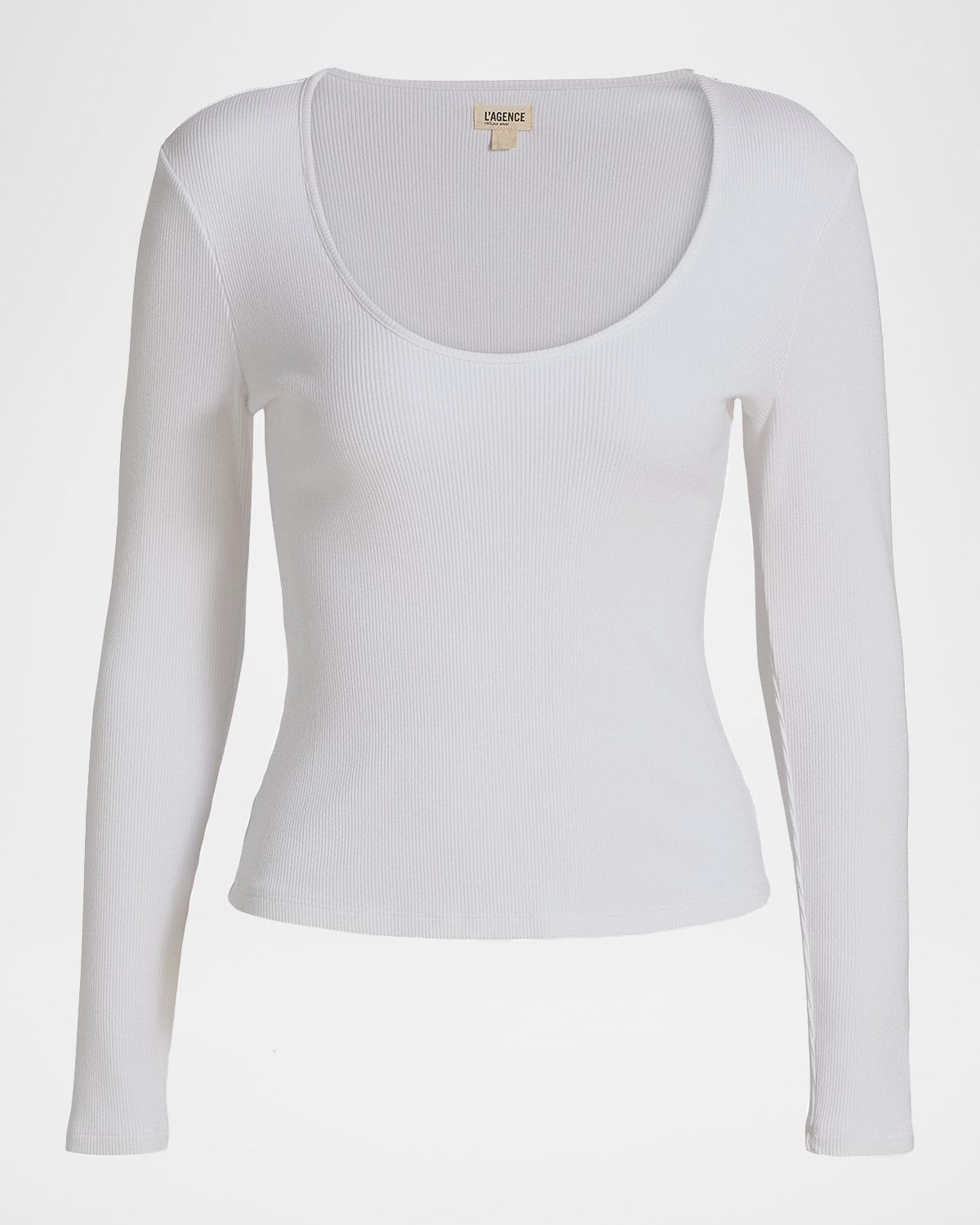 Scarlet Long-Sleeve Scoop-Neck Tee