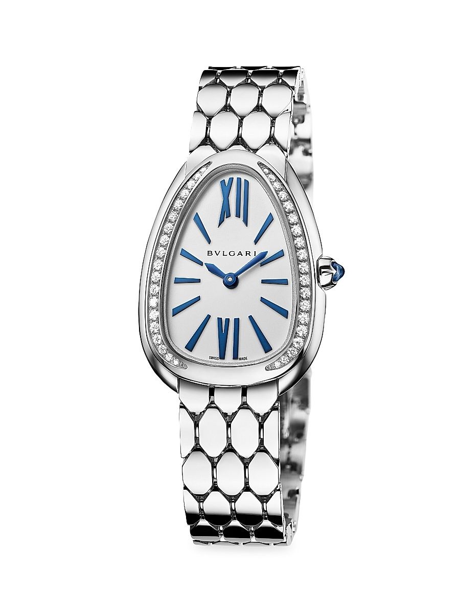Women's Serpenti Seduttori 18K White Gold & Diamond Bracelet Watch - White Gold