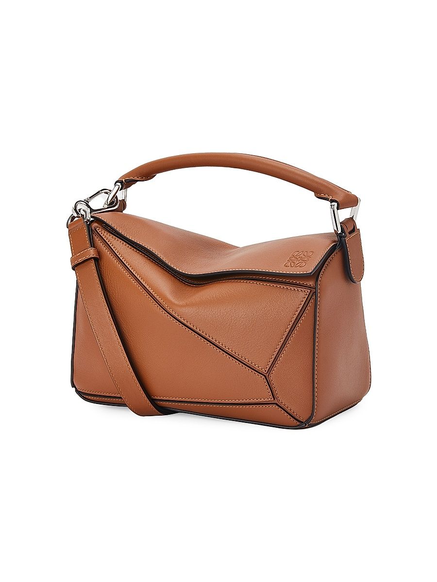 Women's Small Puzzle Edge Leather Shoulder Bag - Frozen