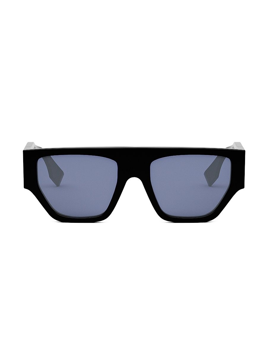 Women's O'Lock Acetate Geometric Sunglasses - Black Blue