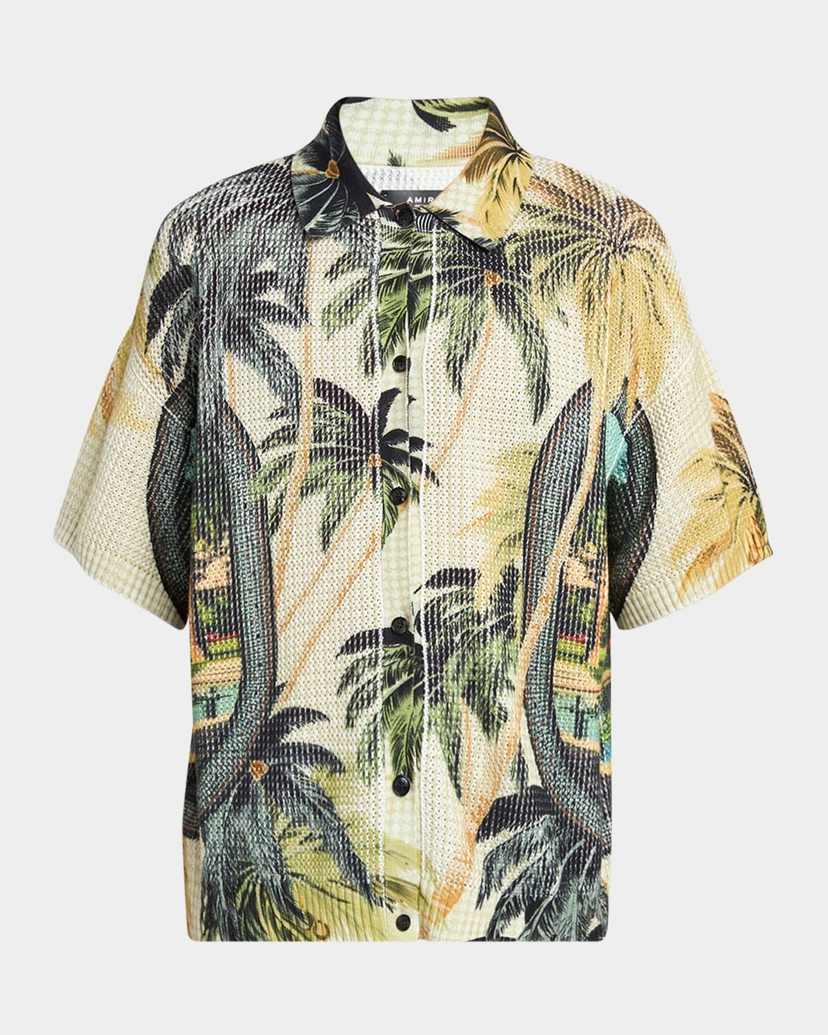 Men & apos;s Short-Sleeve Knit Paradise Shirt