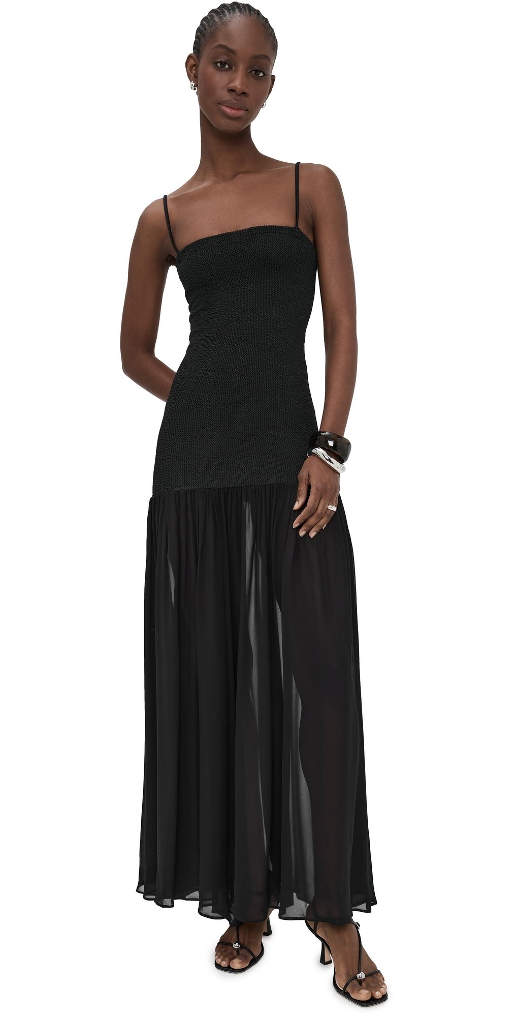 Hunza G Hybrid Dress Black One Size