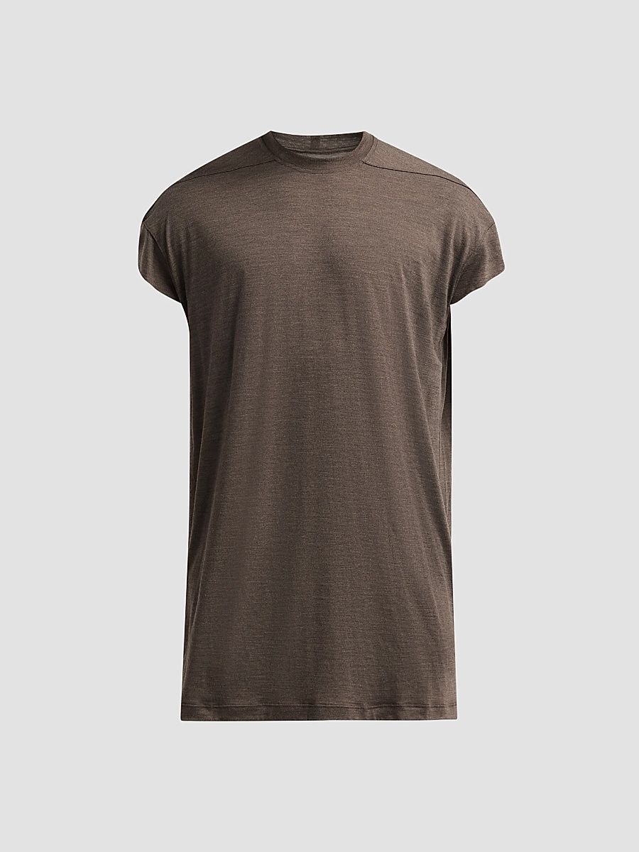 Men's Jumbo Wool-Silk Crewneck T-Shirt - Dark Dust - Size XXL