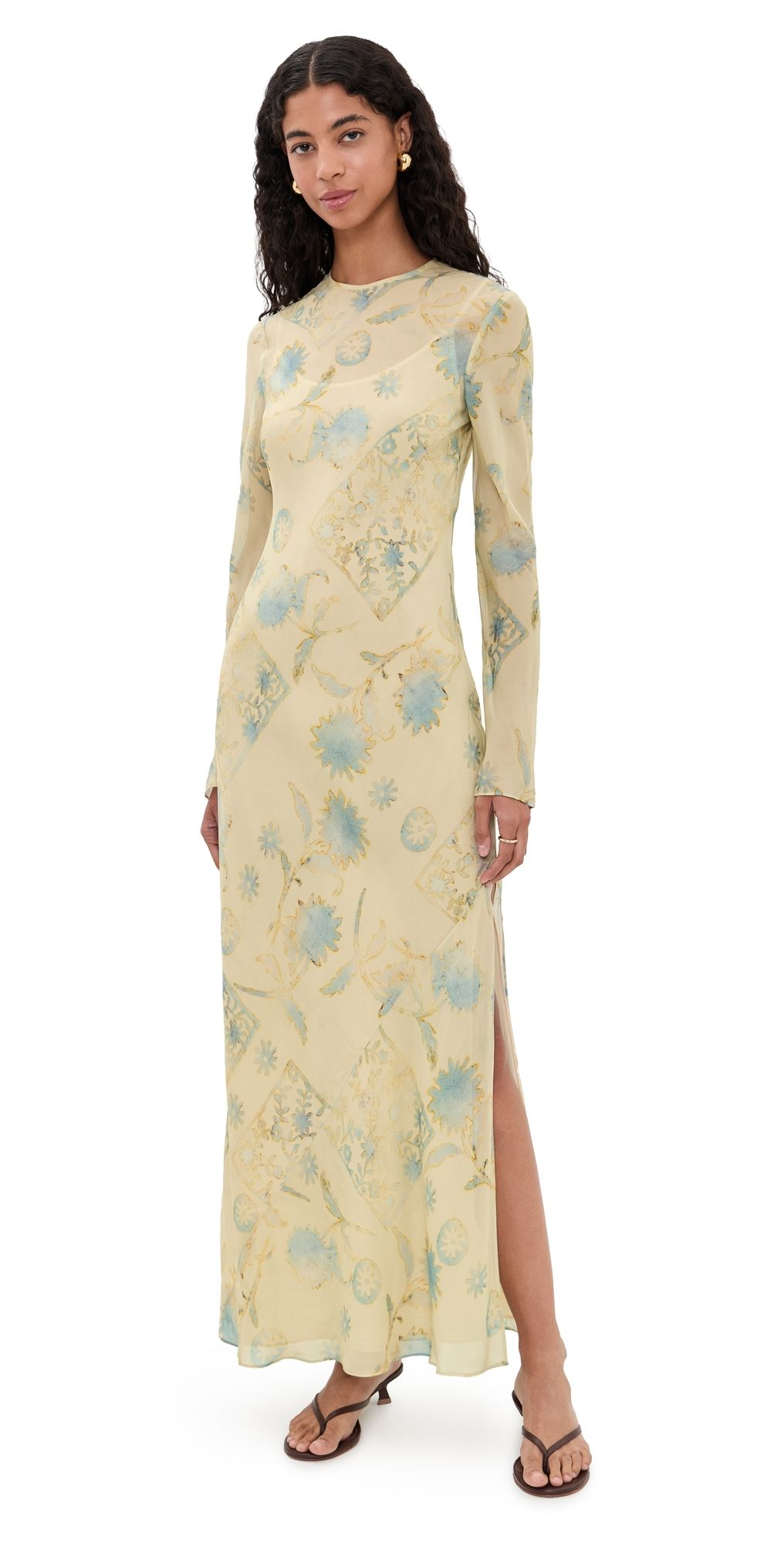 SIR. Cecile Long Sleeve Dress Eira Butter 1