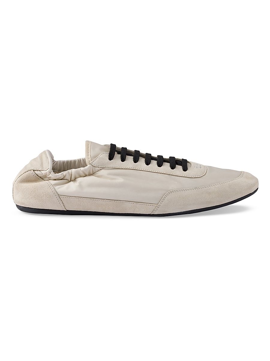 Women's Collapse Re-Nylon and Suede Sneakers - Beige Khaki - Size 5.5