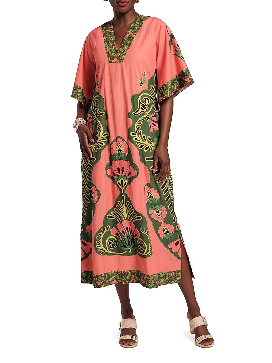 Women's Delightful Canopy Caftan - Pink Multi - Size Medium