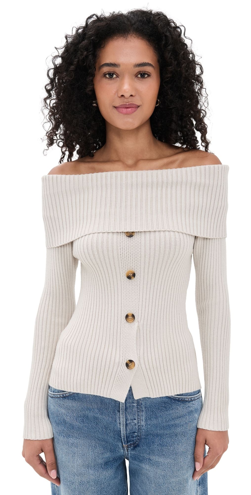BLANKNYC In the Clear Sweater Cream M
