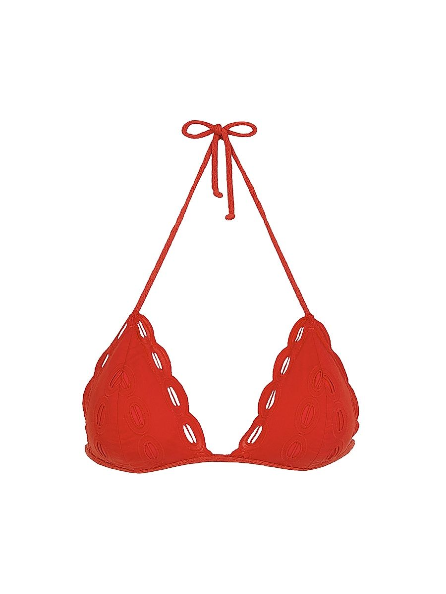 Women's Sea Wanderer Naya Triangle Bikini Top - Red - Size Medium