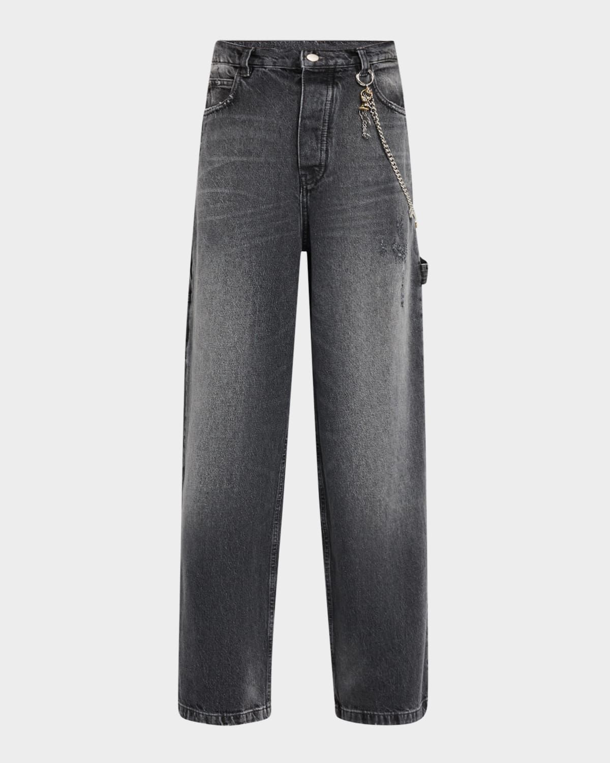 Charm Chain Oversized Wide-Leg Jeans