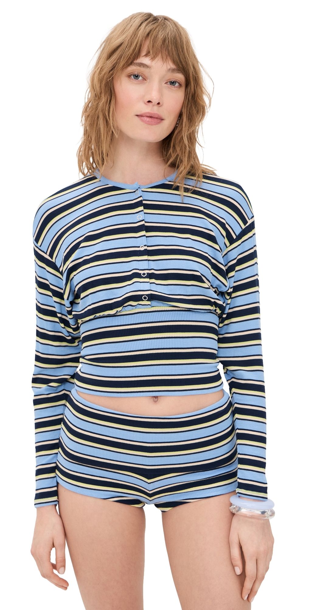 AFRM Selma Top Iris Stripe S