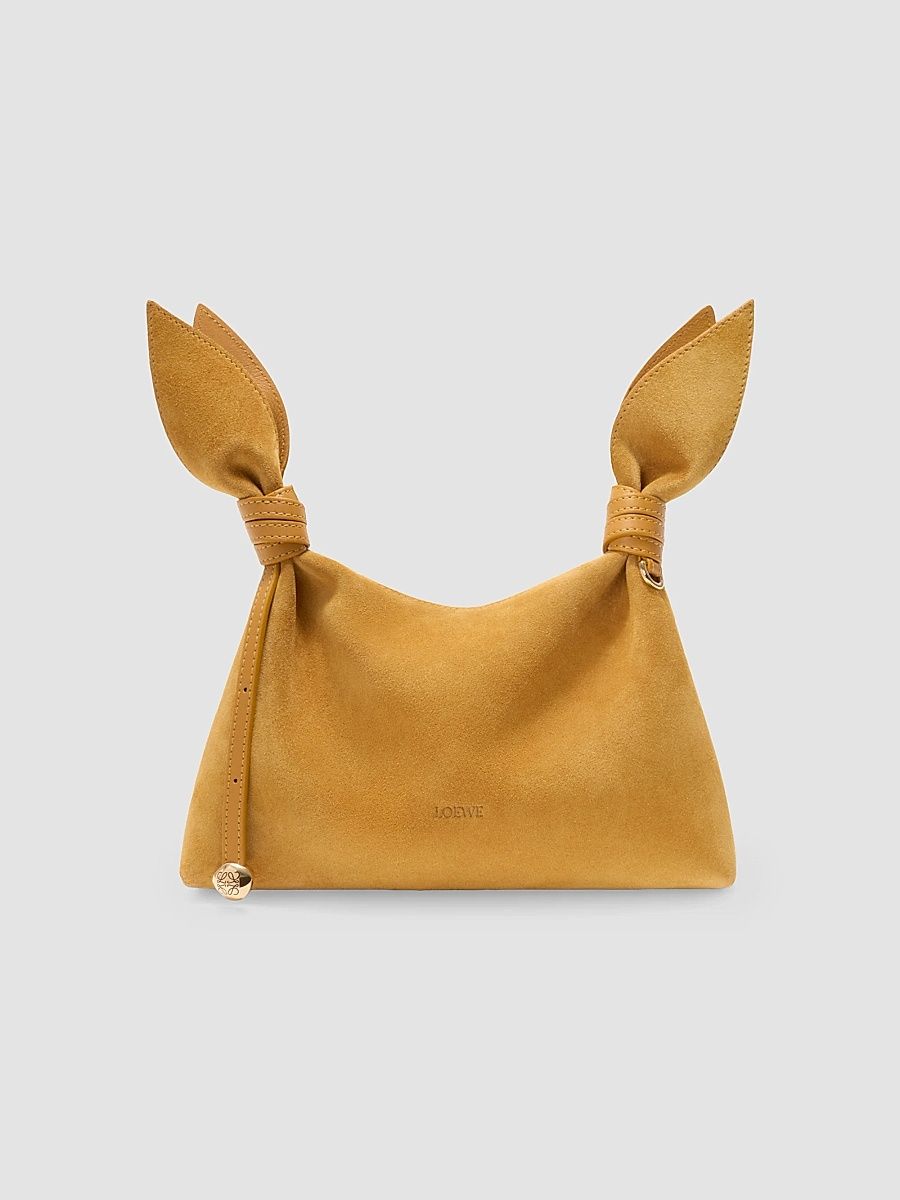 LOEWE Women's Scarf Mini Suede Shoulder Bag - Ochre