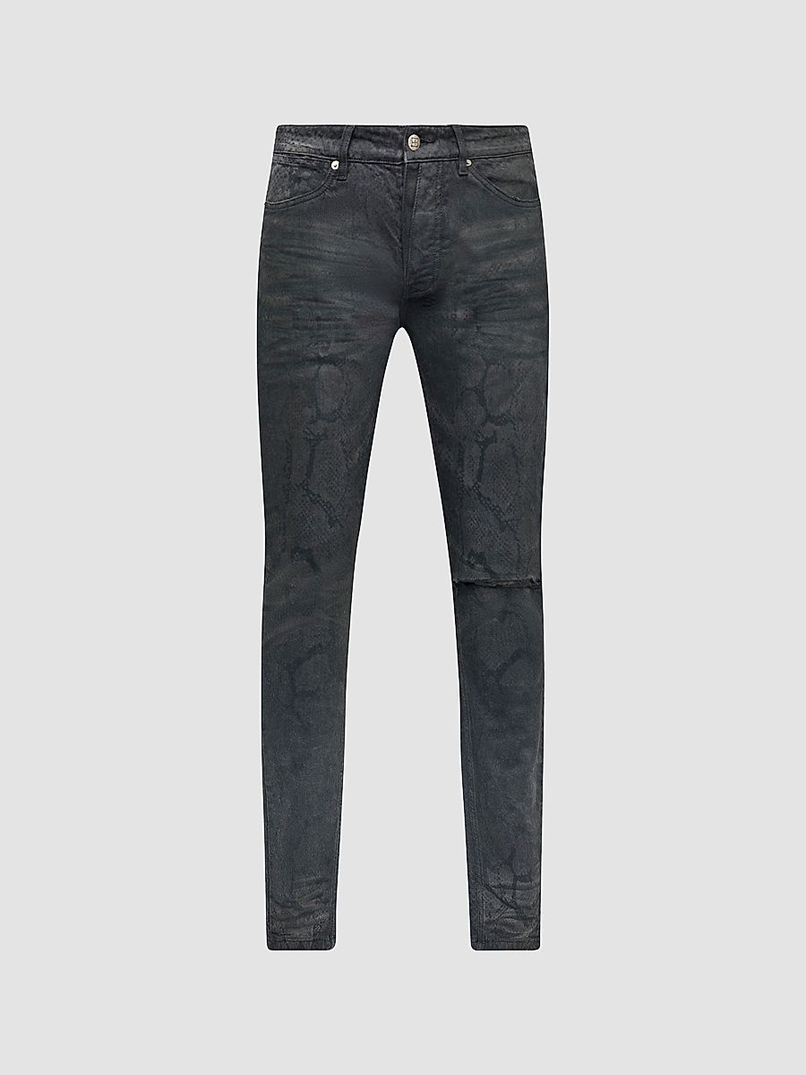 Ksubi Men's Serpent Coated Skinny Jeans - Charcoal - Size 40