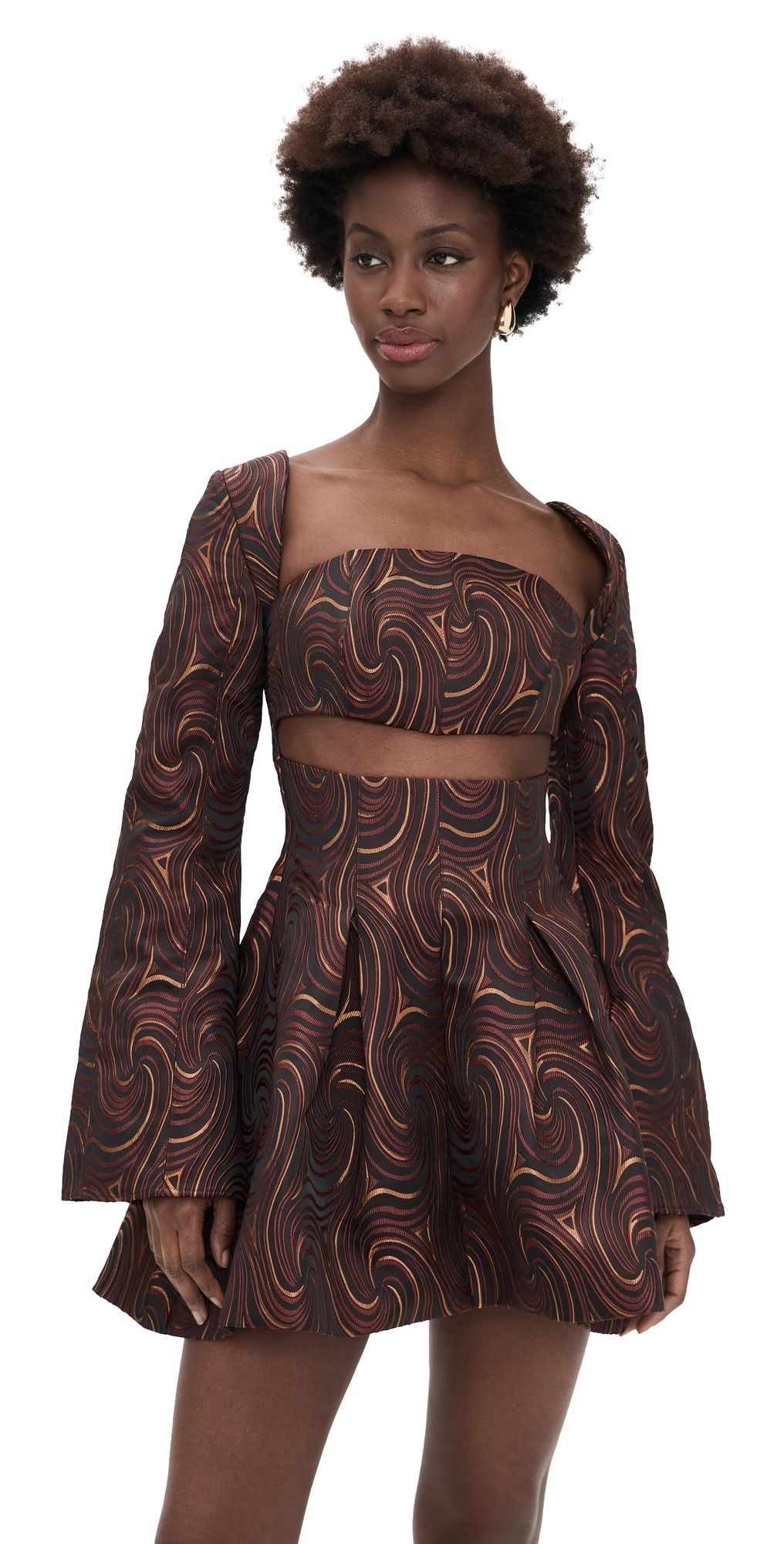Andrea Iyamah Nala Mini Jacquard Dress Corda Jacquard XL