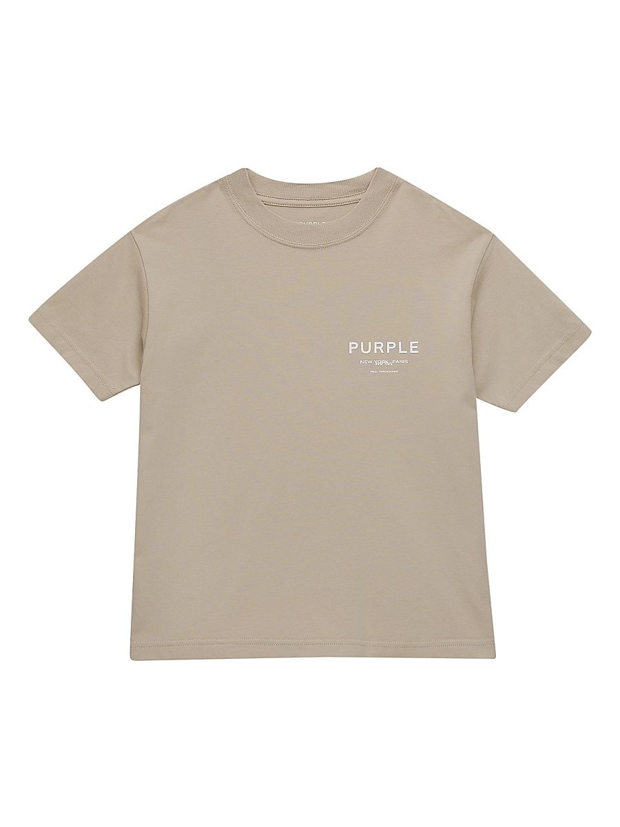 Little Boy's & Boy's Logo Cotton Jersey T-Shirt - Brown - Size 12