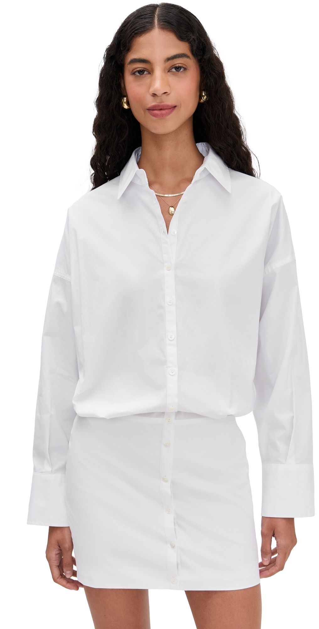 STAUD Cynthia Dress White XL