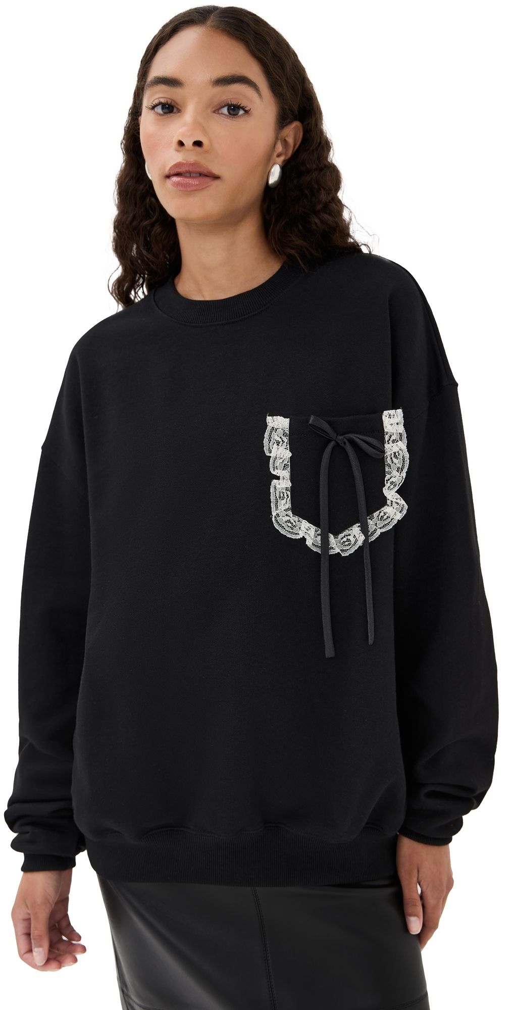 Tanner Fletcher Collins Bow Pocket Sweatshirt Black XL