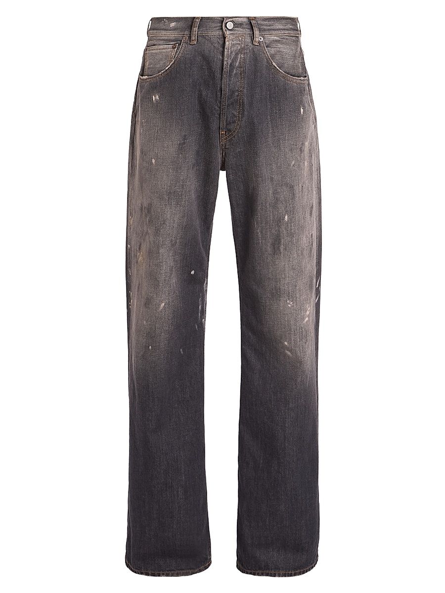 Men's Black Trafalgar Straight-Leg Jeans - Black - Size 36