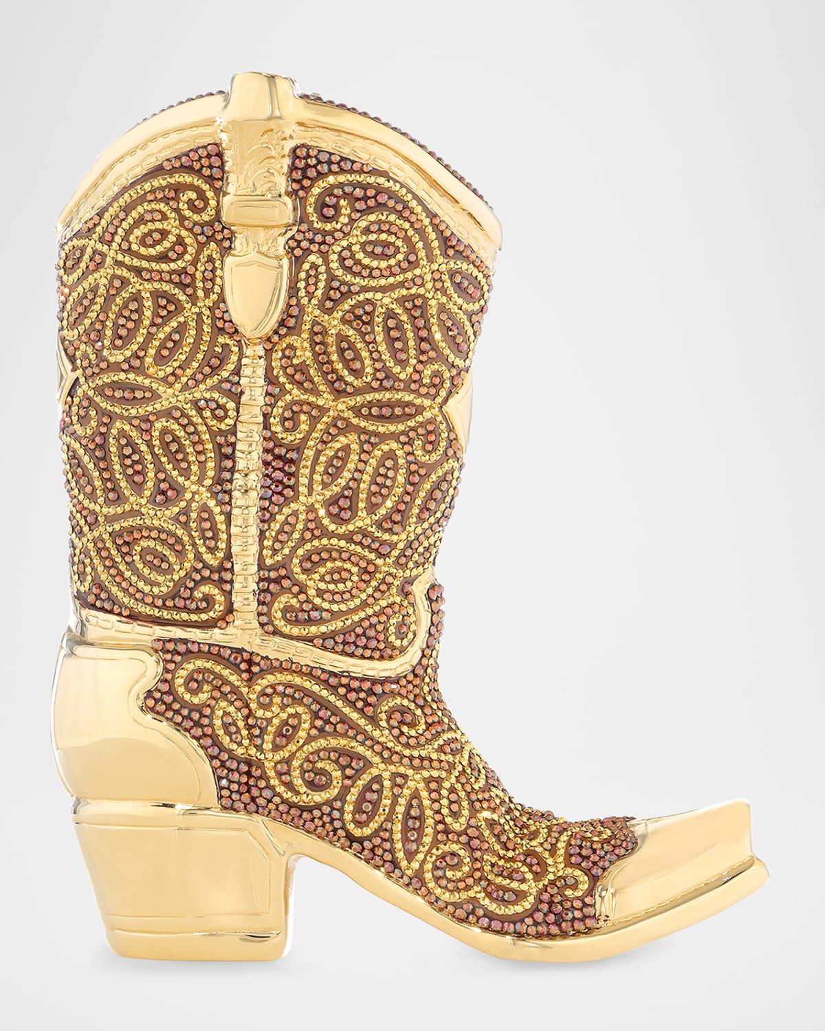 Crystal Cowboy Boot Clutch Bag