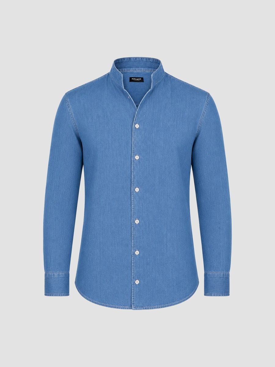 Maceoo Men's Ceremony Prince Woven Shirt - Blue - Size Medium