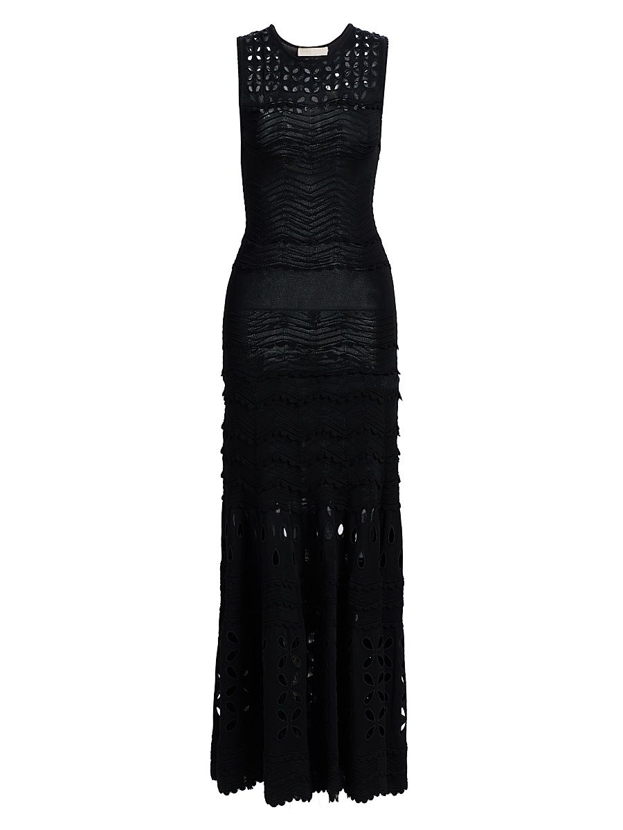 Women's Lakshmi Eyelet Maxi Dress - Noir - Size XL