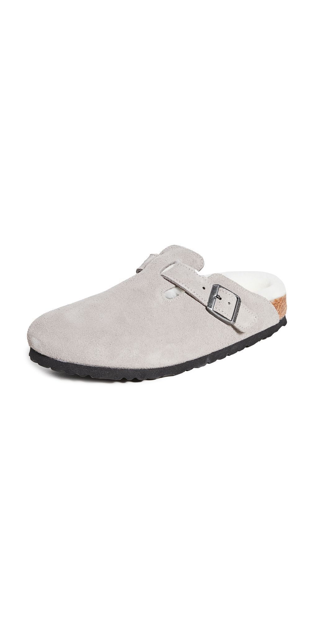 Birkenstock Boston Shearling Clogs Stone Coin 38